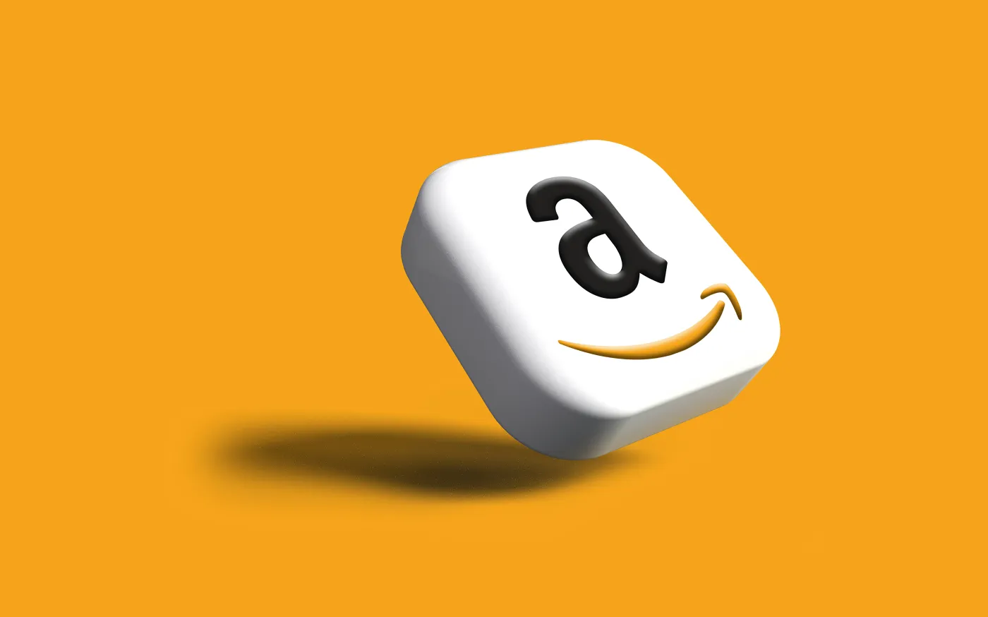 a close up of a dice with an amazon logo on it by Rubaitul Azad courtesy of Unsplash.