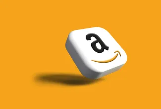 a close up of a dice with an amazon logo on it by Rubaitul Azad courtesy of Unsplash.
